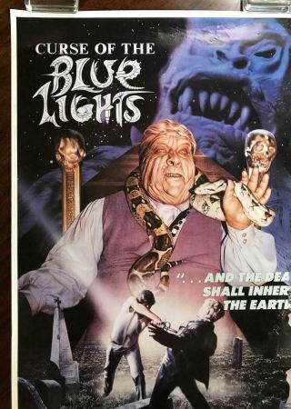 CURSE OF THE BLUE LIGHTS 1988 Sci Fi Demonic Horror VIDEO POSTER Rolled 2