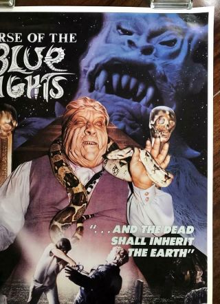 CURSE OF THE BLUE LIGHTS 1988 Sci Fi Demonic Horror VIDEO POSTER Rolled 3