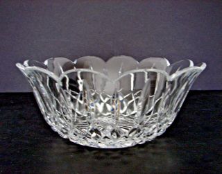 Lismore by WATERFORD Crystal Cut Glass Scalloped Round BOWL 9 1/4 