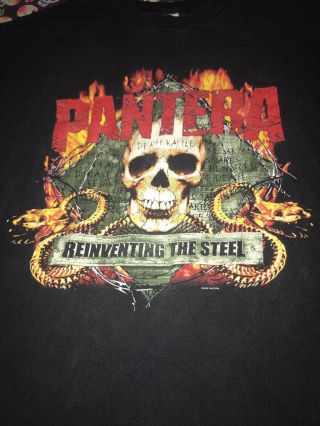 Pantera Reinventing The Steel Tour Shirt Rare Oop Dimebag