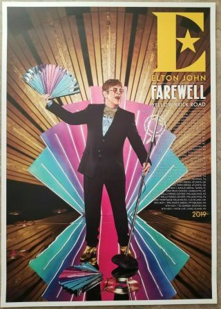 Elton John - 2019 Farewell Yellow Brick Road Tour Poster