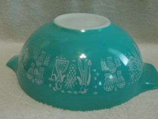 4 Pc Set Pyrex Amish Butterprint Cinderella Bowls Turquoise Aqua White 2