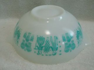 4 Pc Set Pyrex Amish Butterprint Cinderella Bowls Turquoise Aqua White 4
