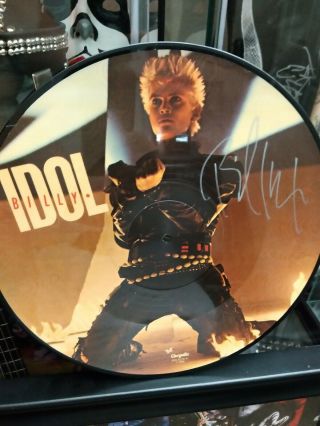 Billy Idol Signed Picture Disc Autographed Vinyl Lp