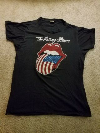1981 Vintage Rolling Stones North America American Tour T - Shirt
