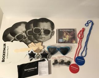 Rocketman Elton John Promo Movie Items Sunglasses Cd Soundtrack Keychains Fans