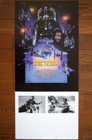 Swedish Insert Star Wars Empire Strikes Back Movie Poster George Lucas Drew - Art