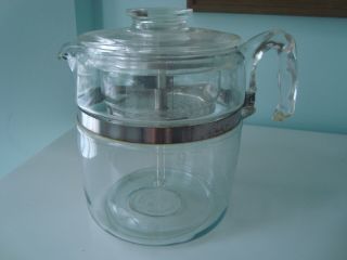 Vintage Flameware Pyrex Glass 9 Cup Coffee Pot Percolator 7759 - B Complete -