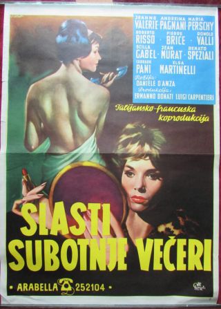 Call Girls Of Rome Erotic Vintage Retro Movie Poster 1960
