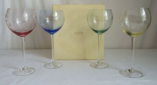 Lenox Butterfly Meadow Wine Balloon Glasses Set Of 4
