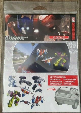 Transformers Auto Car Window Decal Laptops Binders Decepticons 16 Decals