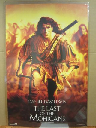 Vintage 1992 The Last Of The Mohicans Poster Daniel Day - Lewis Movie 4761
