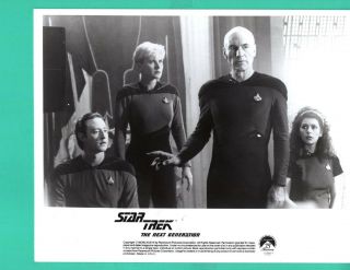 Star Trek Next Generation 1987 Patrick Stewart Brent Spiner Press Photo 8x10