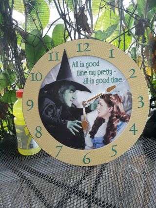 Wizard Of Oz Wall Clock Dorothy Gale Judy Garland Wicked Witch All In Good Time