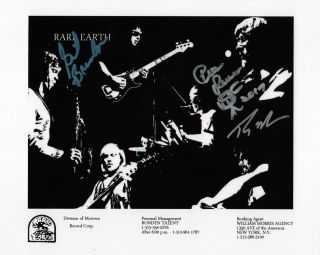 Rare Earth Band Real Hand Signed Photo 1 Autographed 2 Members,  1