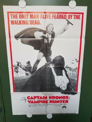 1974 Captain Kronos: Vampire Hunter One Sheet Poster 27x41 " Horst Janson Horror