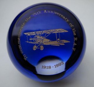 Caithness Scotland Limited Ed 75th Anniversary Raf Paperweight Royal Air Force