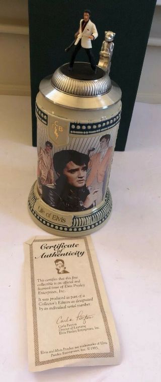 Tcb Memories Life Of Elvis Presley Commemorative Collectors Stein 1993 Nib