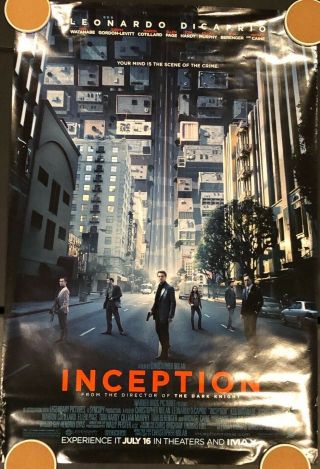 Inception 27 " X 40 " Ds/rolled Movie Poster - 2010 - Leonardo Dicaprio