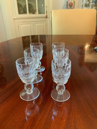 Set Of 6 Waterford Crystal Colleen Cordial Goblets