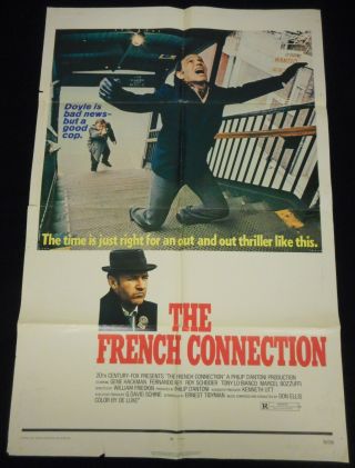 The French Connection 1971 Orig 1 Sheet Poster Gene Hackman 1sh