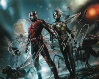 Paul Rudd & Evangeline Lilly " Ant - Man/wasp " Autographed 8 X 10 Signed Photo