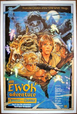 Us 1 - Sheet Star Wars The Ewok Adventure 1984 Movie Poster George Lucas