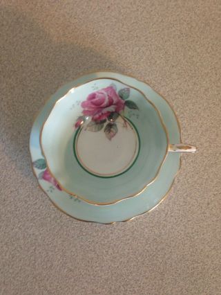 Vintage Paragon Double Warrant Fine China Tea Cup And Saucer,  Pink Cabbage Rose 2