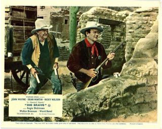Rio Bravo Lobby Card John Wayne Walter Brennan Classic Scene 1959