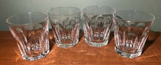 Set Of 4 Waterford Crystal Sheila Pattern 3 1/2 " Old Fashion Glasses Tumblers