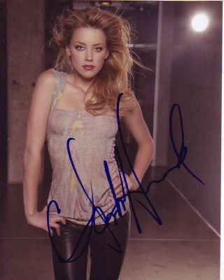 Amber Heard Signed Autographed Sexy Photo
