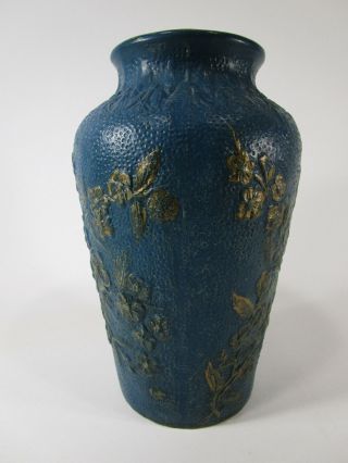 Vintage Red Wing union stoneware blue flowers vase 4
