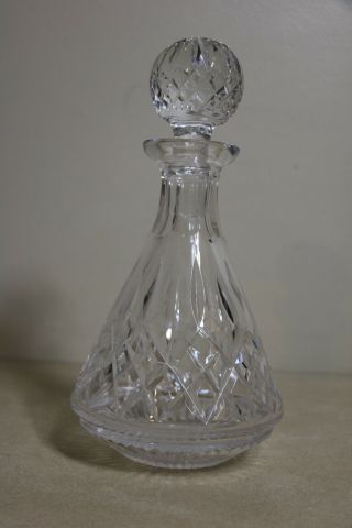 Vintage Waterford Crystal Decanter Rare Lismore Cut Crystal Roly Poly 10 3/4 "