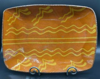 Greg Shooner Redware Pottery Slip Design Platter