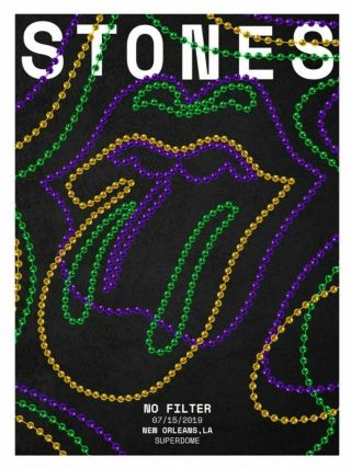 ROLLING STONES NO FILTER 2019 ORLEANS DOME LITHOGRAPH POSTER 4