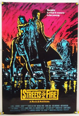 Streets Of Fire Rolled Orig 1sh Movie Poster Michael Pare Diane Lane (1984)