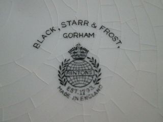 RARE - 8 Mintons Black Starr & Frost Gorham 8 