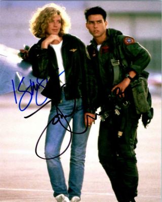 Tom Cruise Kelly Mcgillis Top Gun Signed 8x10 Photo Autographed Picture With