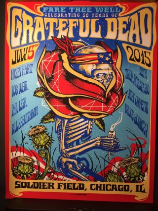 2015 Grateful Dead Poster Fare Thee Well Munk One Limited Edition July 5