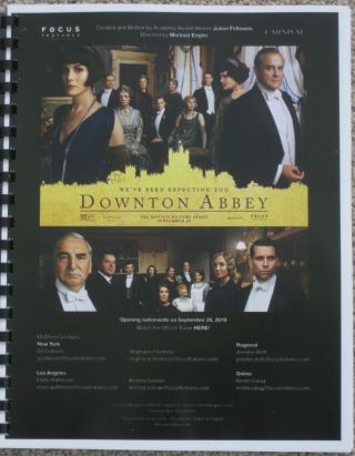 Downton Abbey 2019 Movie Official Promo 100 - Page Print Press Kit Pack Rare