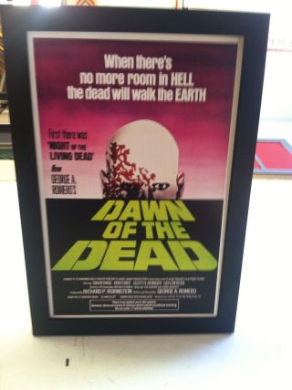 Dawn Of The Dead Framed Movie Poster Zombie Home Theater
