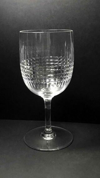 Baccarat French Crystal Nancy (cut) Tall Water Goblet - 6.  75 " X 3”