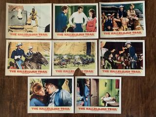 1965 Set Of 8 The Hallelujah Trail Lobby Cards 11x14 Burt Lancaster