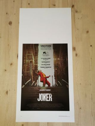 Joker 2019 Movie Poster 12x27 " Italian Joaquin Phoenix Todd Phillips