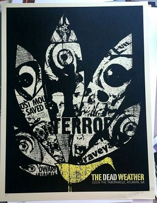 Rare The Dead Weather Jack White 2009 Atlanta Ga Signed Ap Poster Print