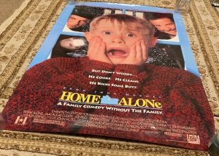 MISPRINT? ROLLED 1990 HOME ALONE 1 SHEET DOUBLE SIDED MOVIE POSTER MACAULEY 6