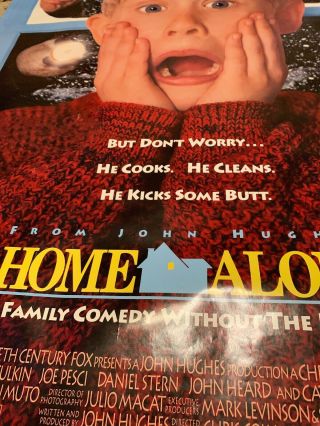 MISPRINT? ROLLED 1990 HOME ALONE 1 SHEET DOUBLE SIDED MOVIE POSTER MACAULEY 7