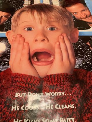 MISPRINT? ROLLED 1990 HOME ALONE 1 SHEET DOUBLE SIDED MOVIE POSTER MACAULEY 8