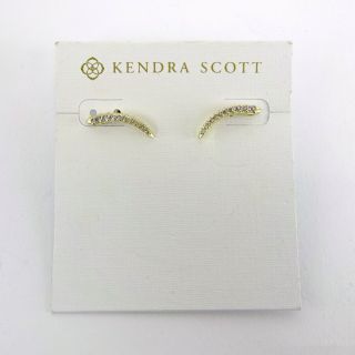 Miranda Lambert Kendra Scott White Gold - Colored Clear Crystal Like Earrings
