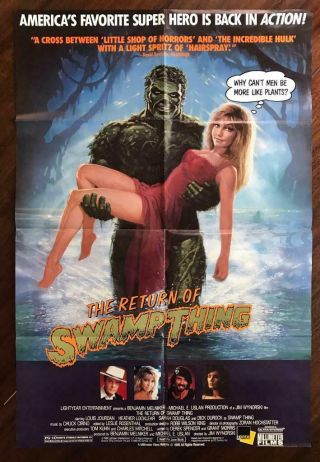 Return Of The Swamp Thing 1989 Horror Sci Fi Comedy Cult Movie Poster